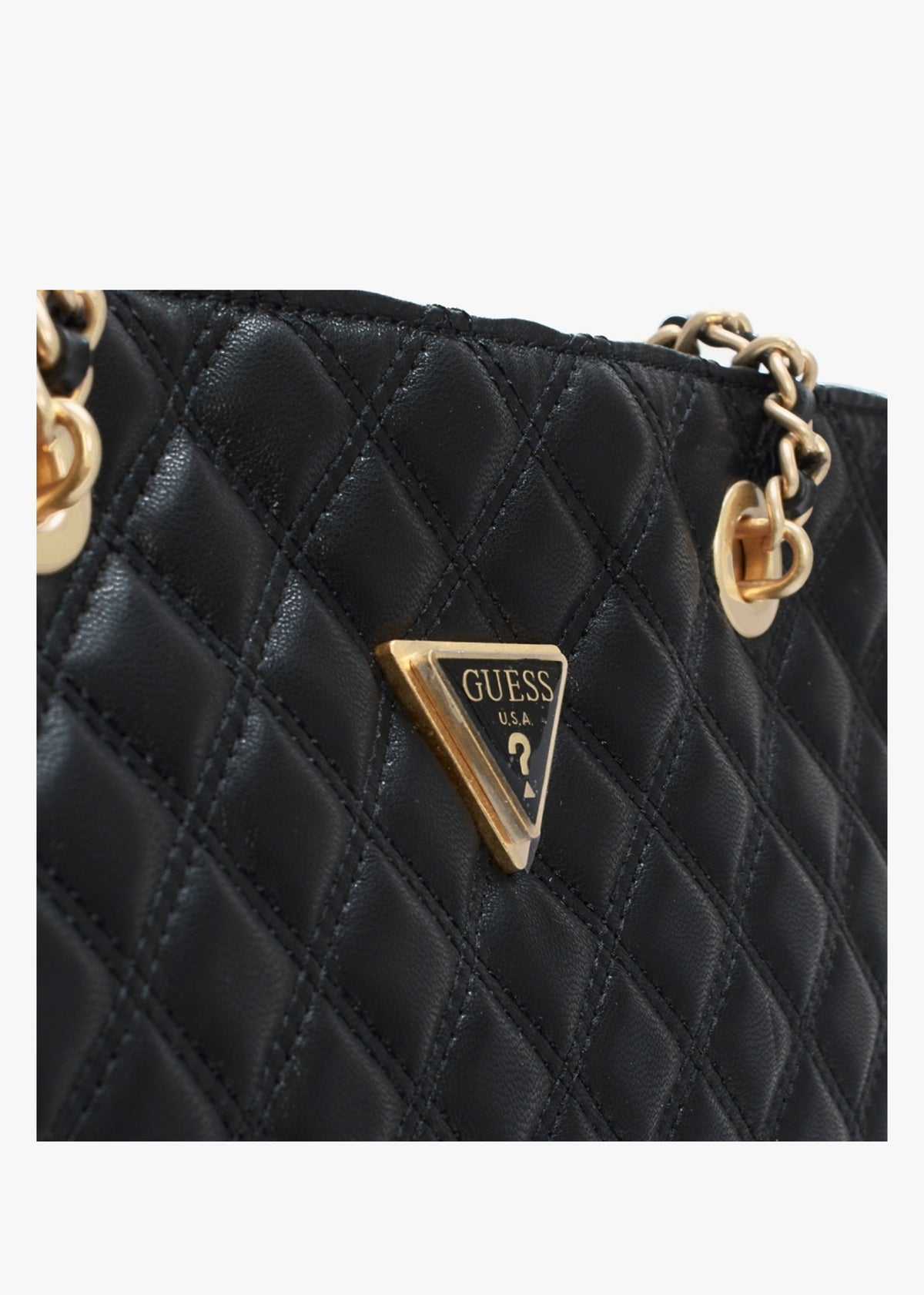 Giully Black Quilted Tote Bag