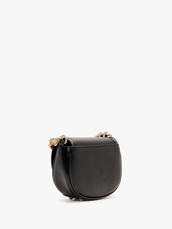 Mini Izzy Black Flap Cross-Body Bag