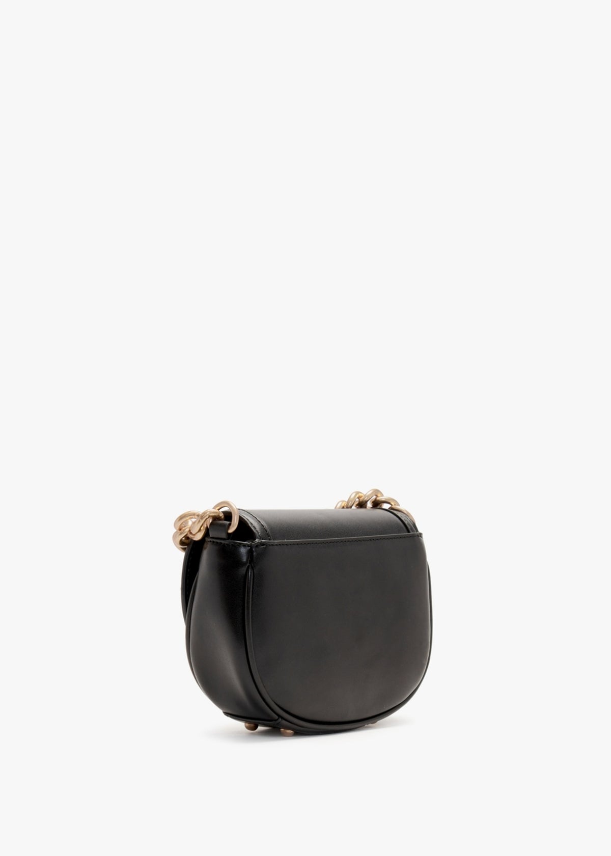 Mini Izzy Black Flap Cross-Body Bag