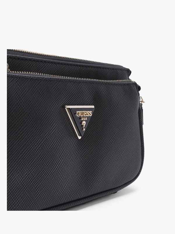 Noelle Black Pouch Cross-Body Bag