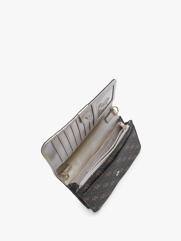 Noelle Brown Logo Front Flap X-Body Organizer