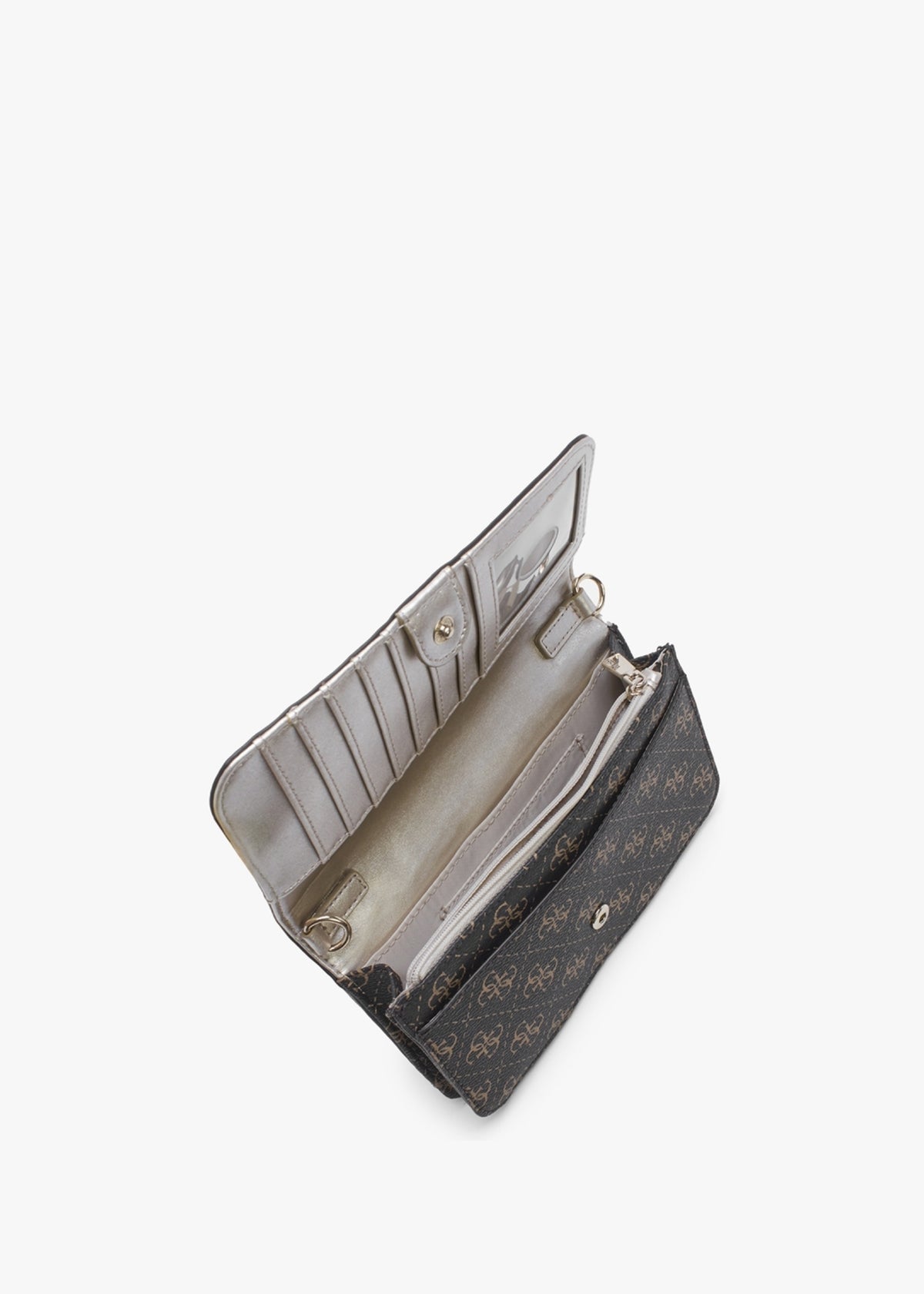 Noelle Brown Logo Front Flap X-Body Organizer