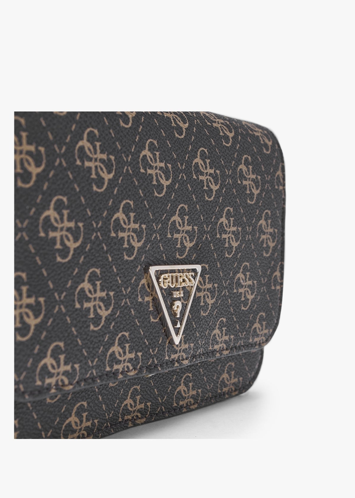 Noelle Brown Logo Front Flap X-Body Organizer