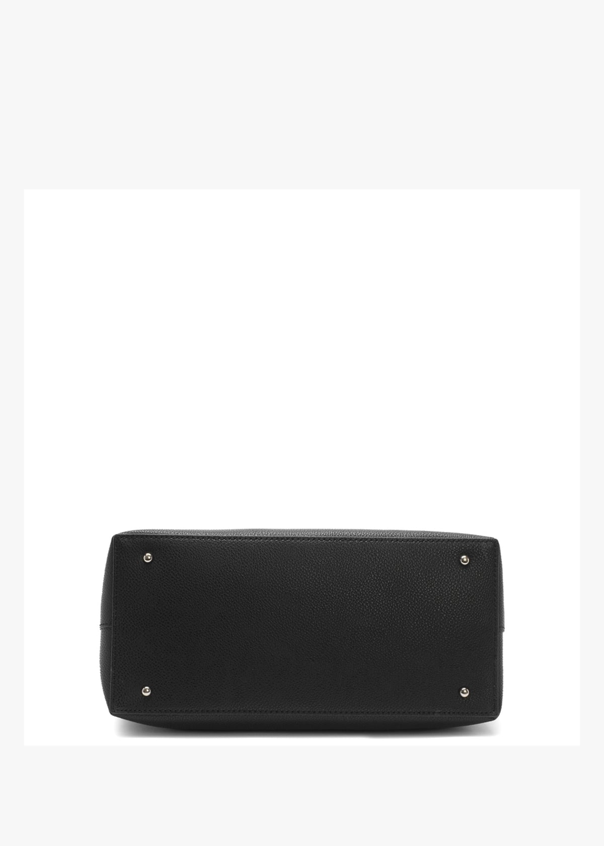 Vikky Black Pebbled Slouchy Tote Bag