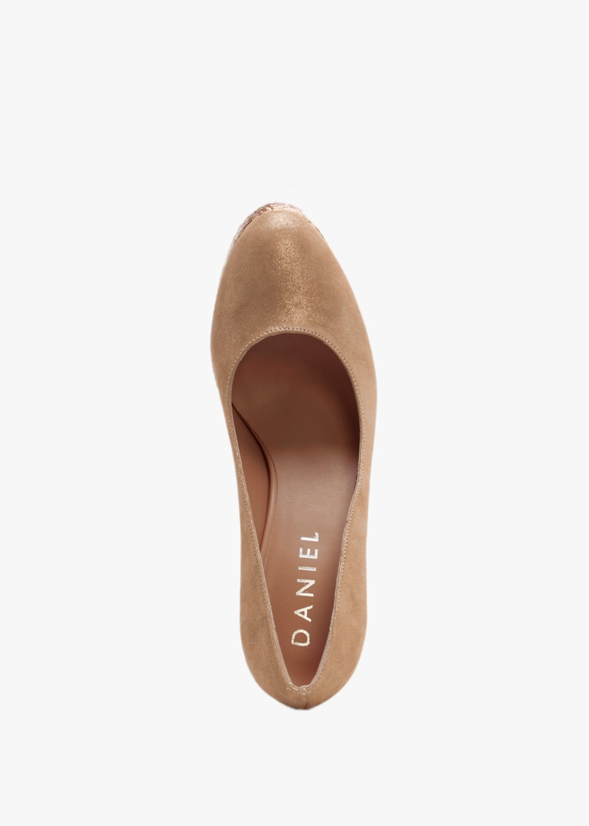 Nowo Beige Suede Raffia Platform Court Shoes