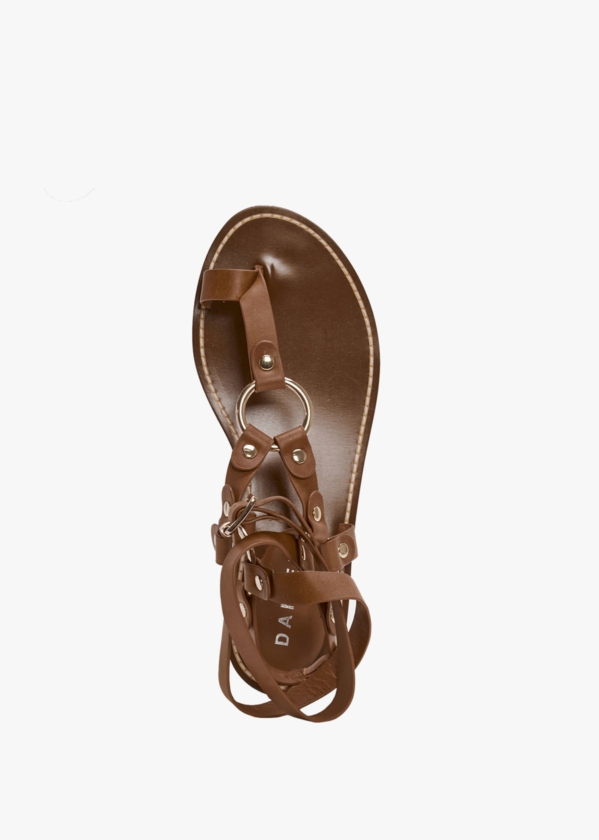 Daniel Sophie Tan Leather Ankle Tie Sandals