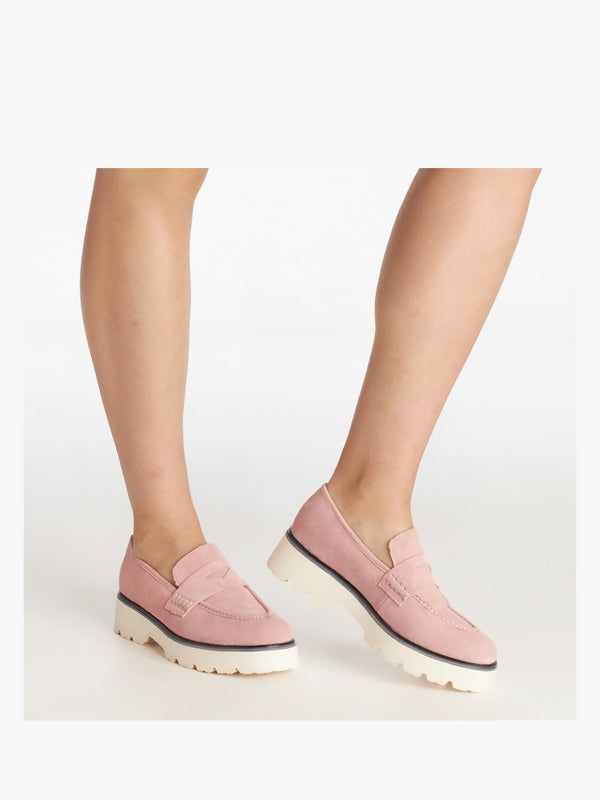 Beloaf Pink Suede Loafers