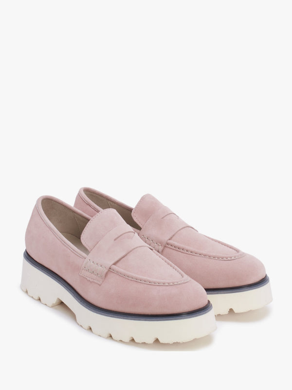 Beloaf Pink Suede Loafers