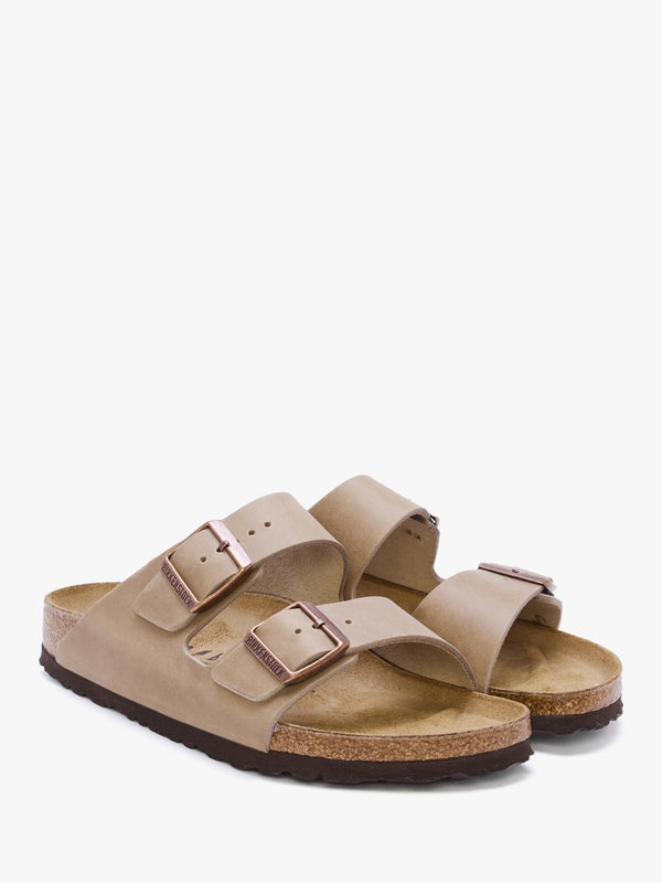 Arizona Tabacco Brown Leather Two Bar Mules