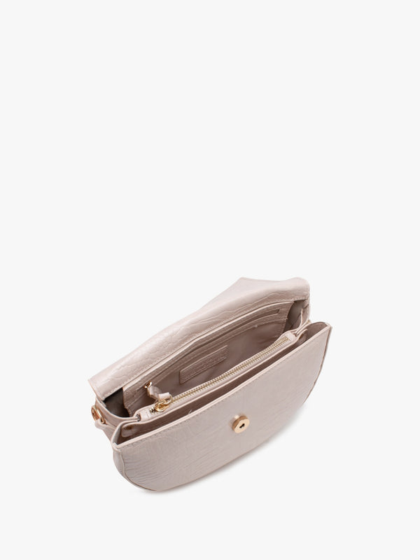Bigs Off White Reptile Satchel Bag