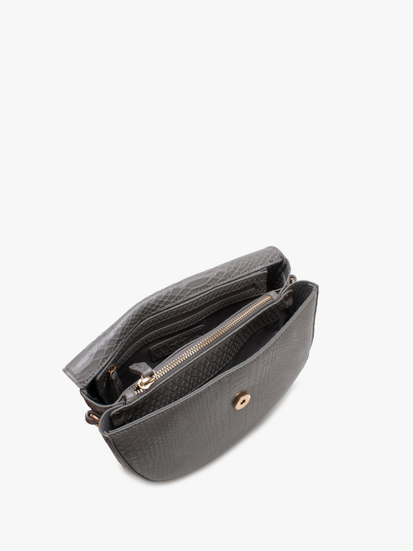 Bigs Grigio Reptile Satchel Bag