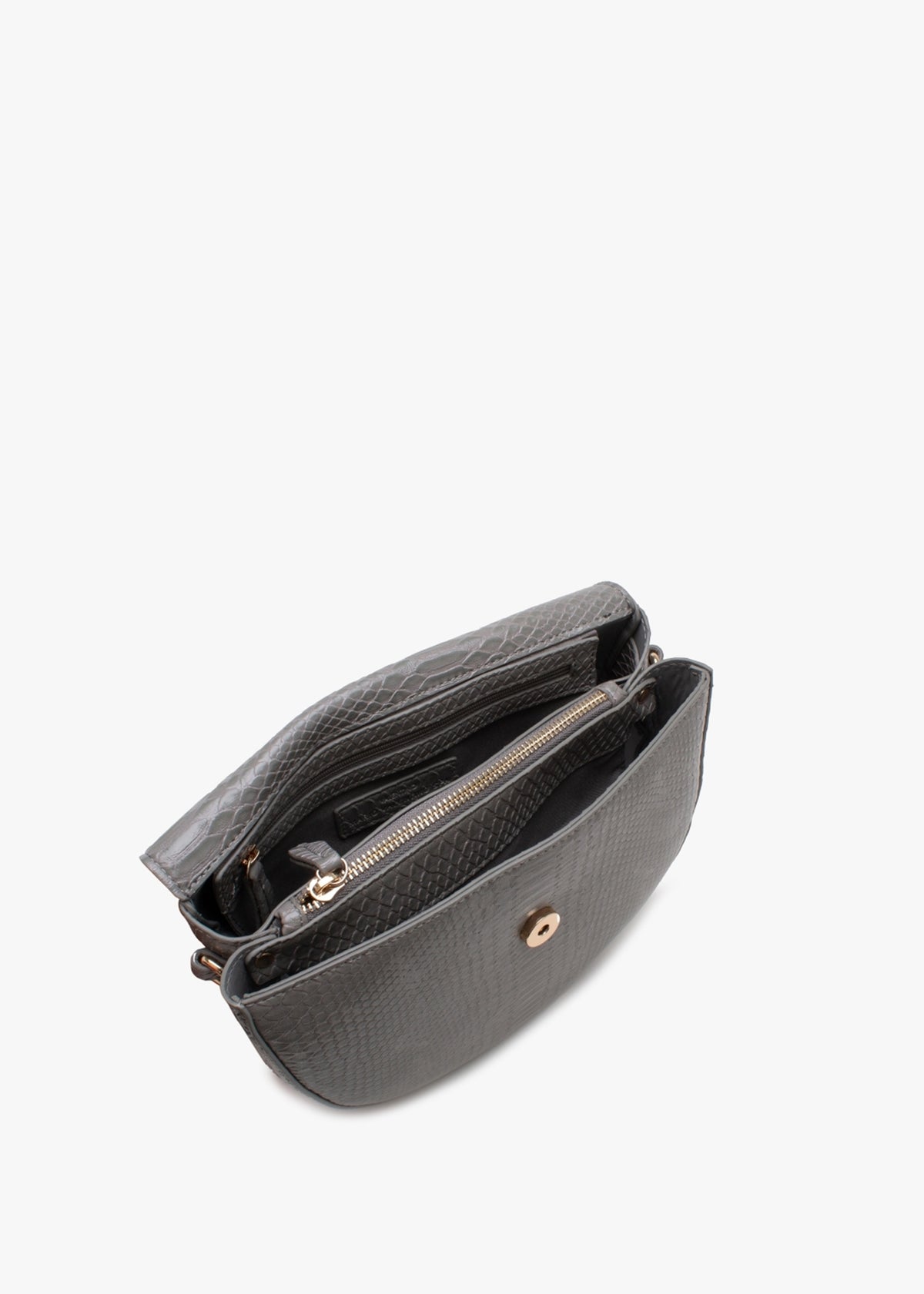 Bigs Grigio Reptile Satchel Bag