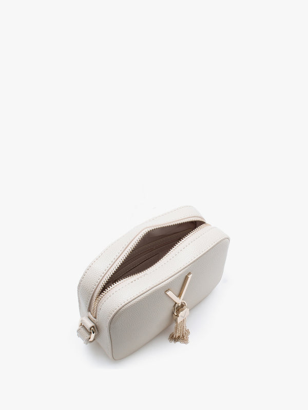 Divina Ecru Pebbled Camera Bag