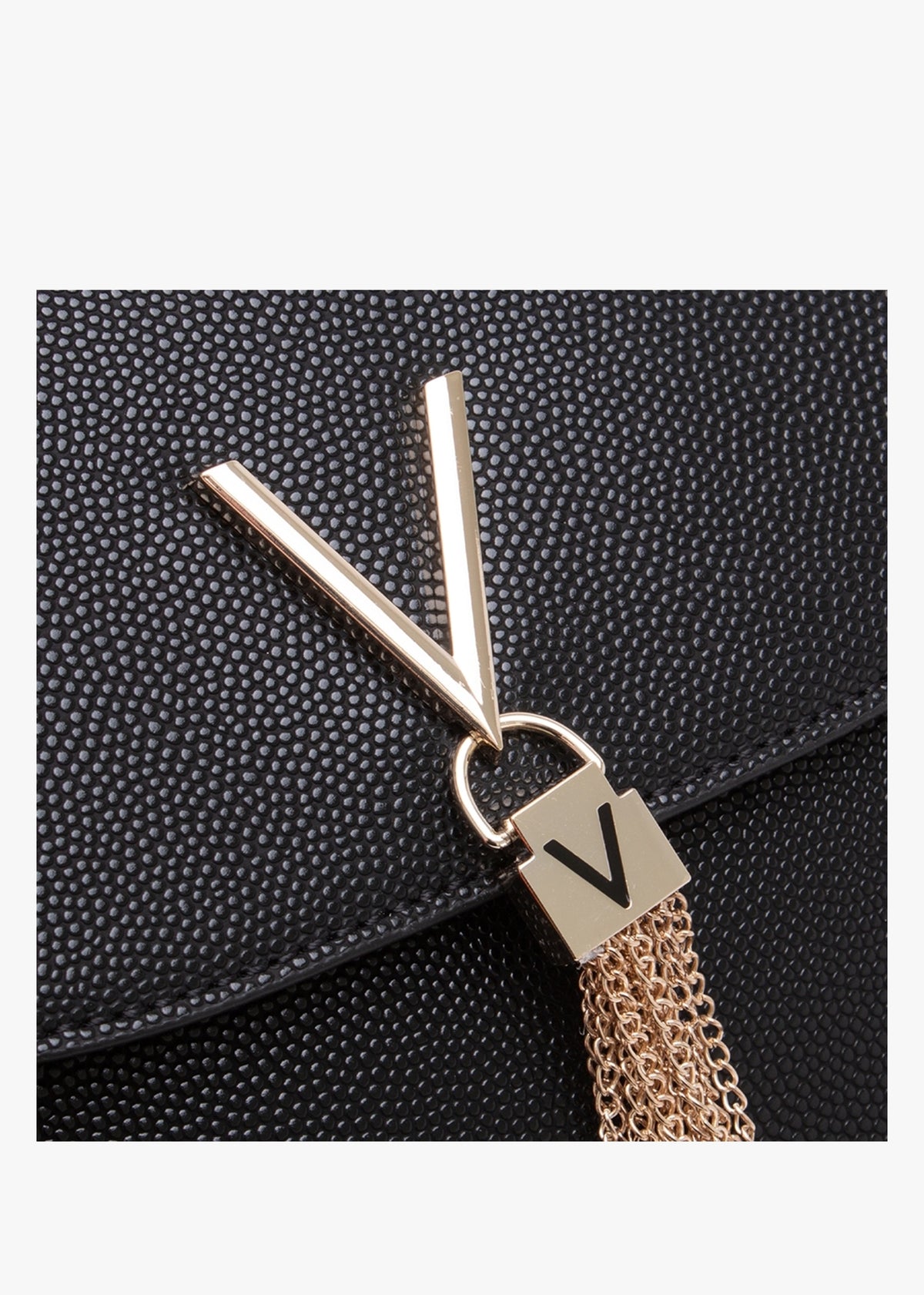 Divina Large Black Pebbled Shoulder Bag