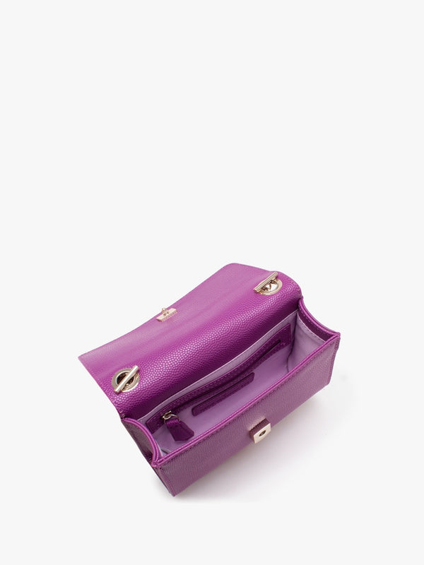 Divina Malva Pebbled Shoulder Bag