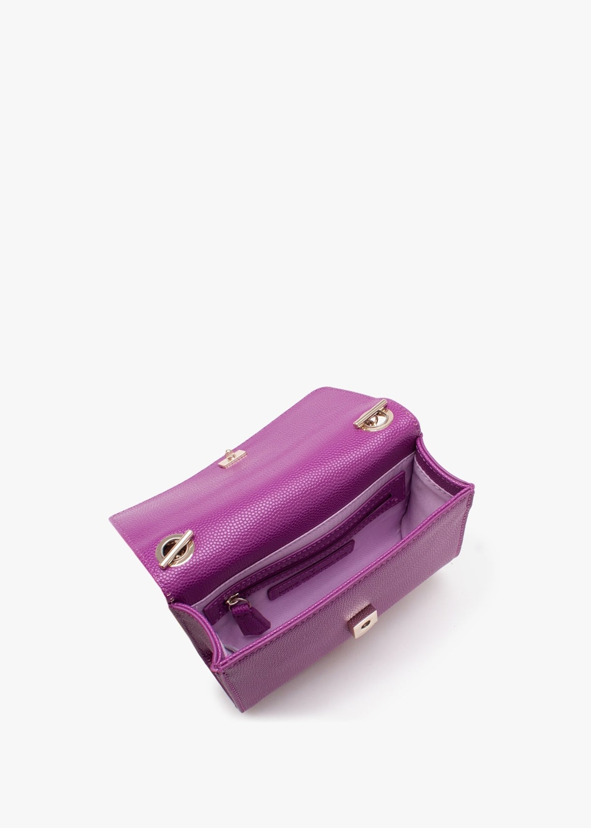 Divina Malva Pebbled Shoulder Bag