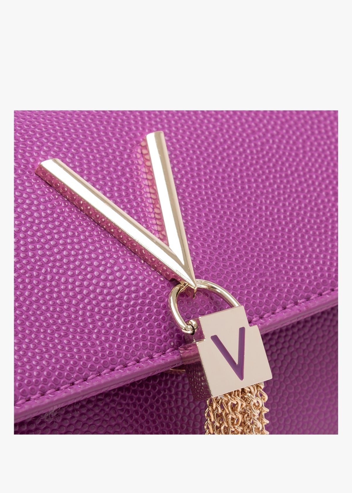 Divina Malva Pebbled Shoulder Bag
