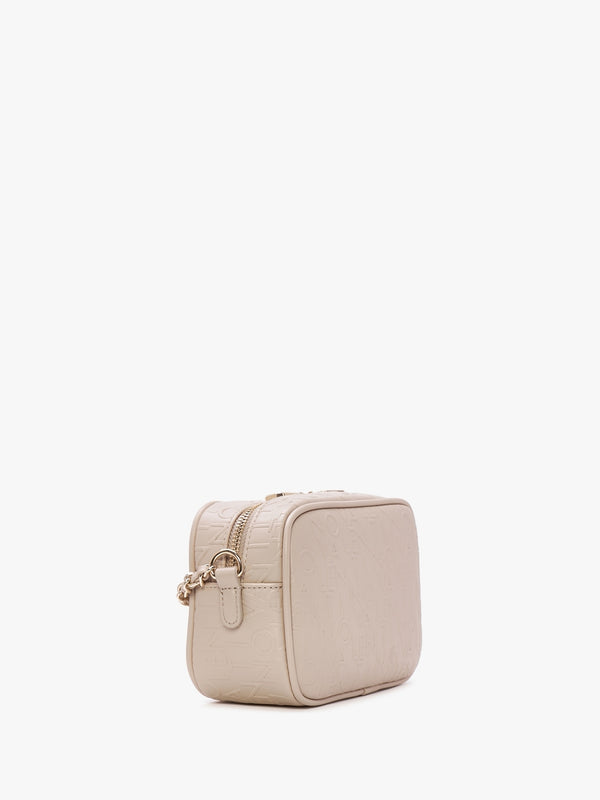 Relax Embossed Logo Beige Camera Bag