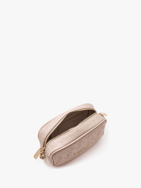 Relax Embossed Logo Beige Camera Bag