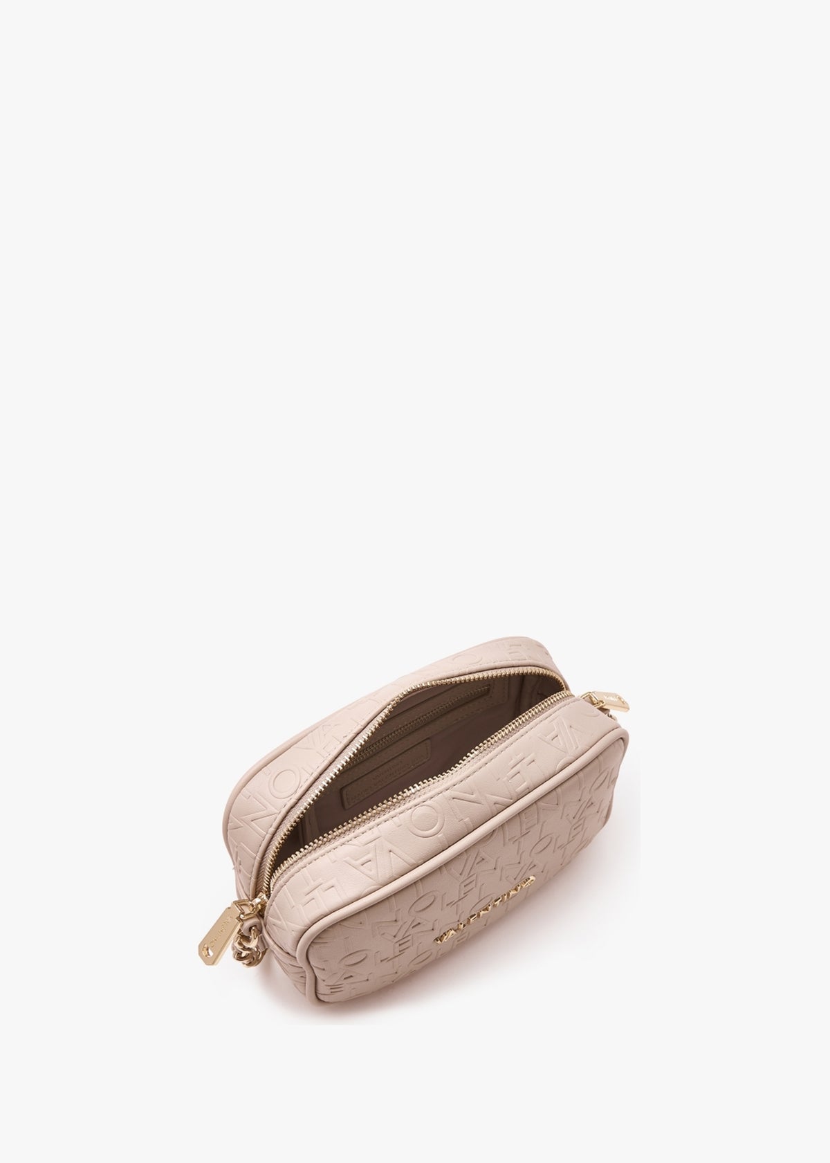 Relax Embossed Logo Beige Camera Bag