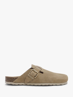 Iclog Beige Suede Clogs