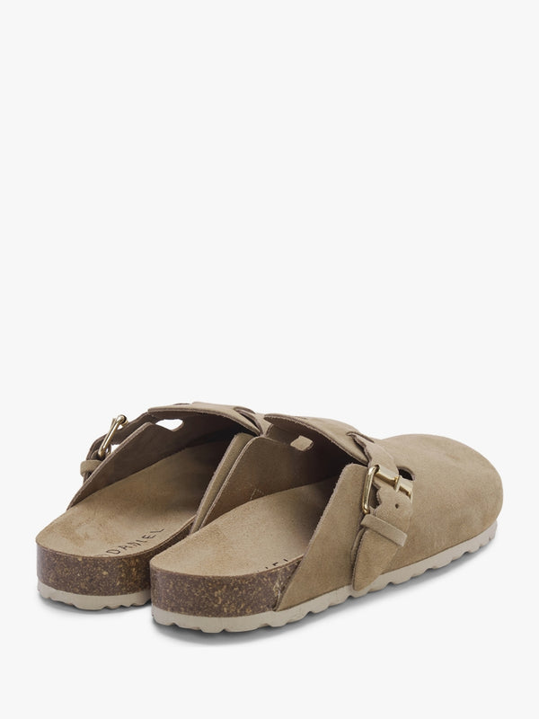 Iclog Beige Suede Clogs
