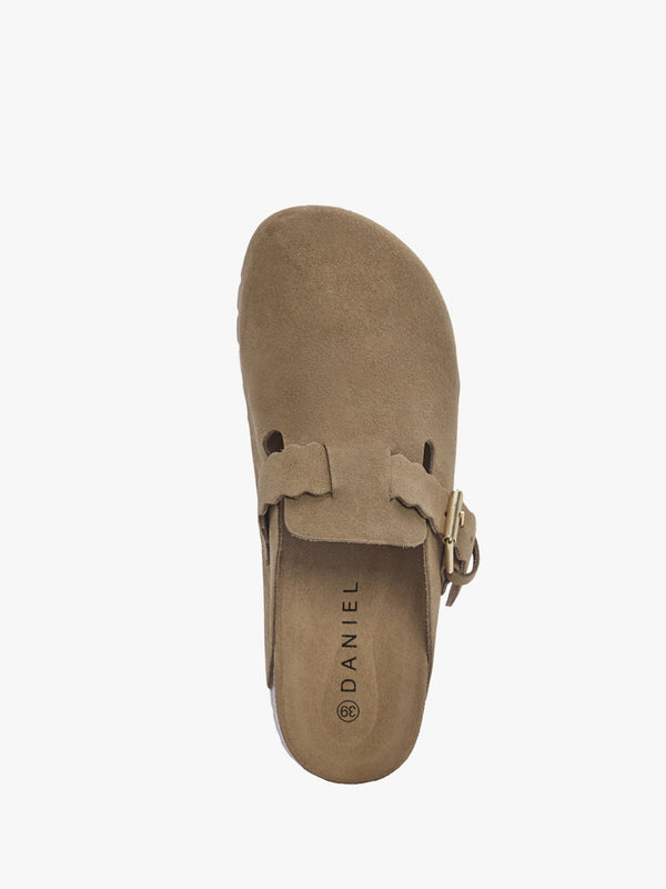 Iclog Beige Suede Clogs