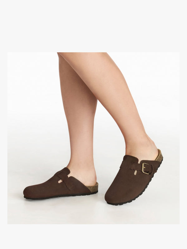 Iclog Brown Suede Clogs