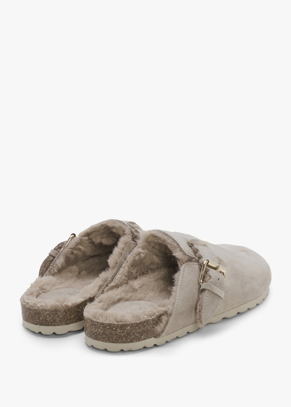 Iclog Shearl Taupe Suede Clogs