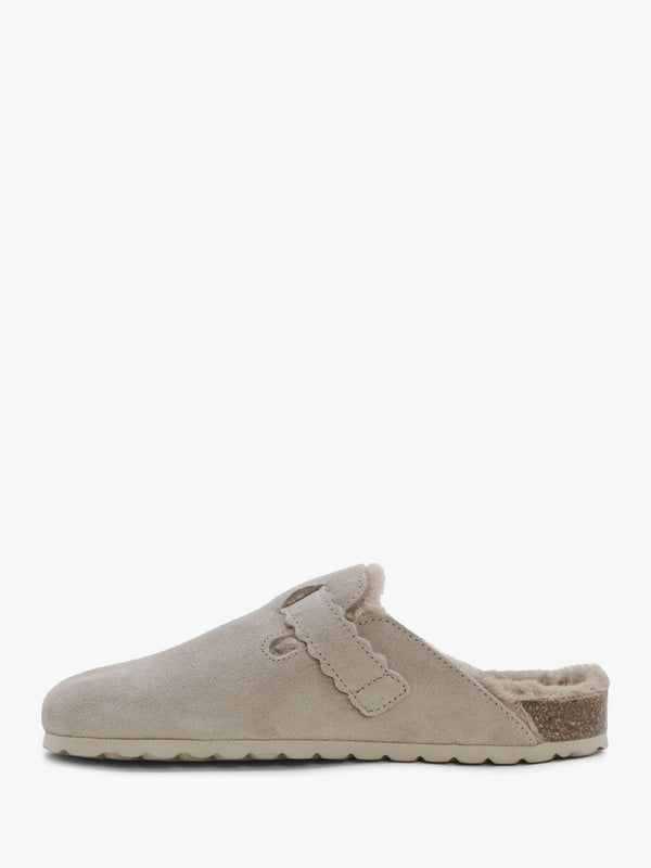 Iclog Shearl Taupe Suede Clogs