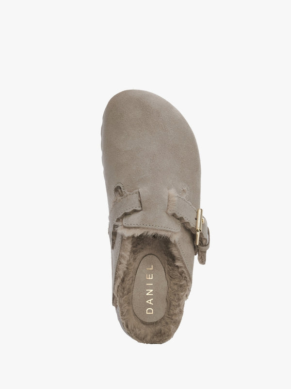 Iclog Shearl Taupe Suede Clogs