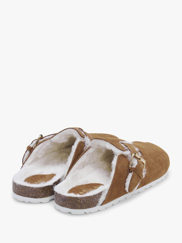Iclog Shearl Tan Suede Clogs