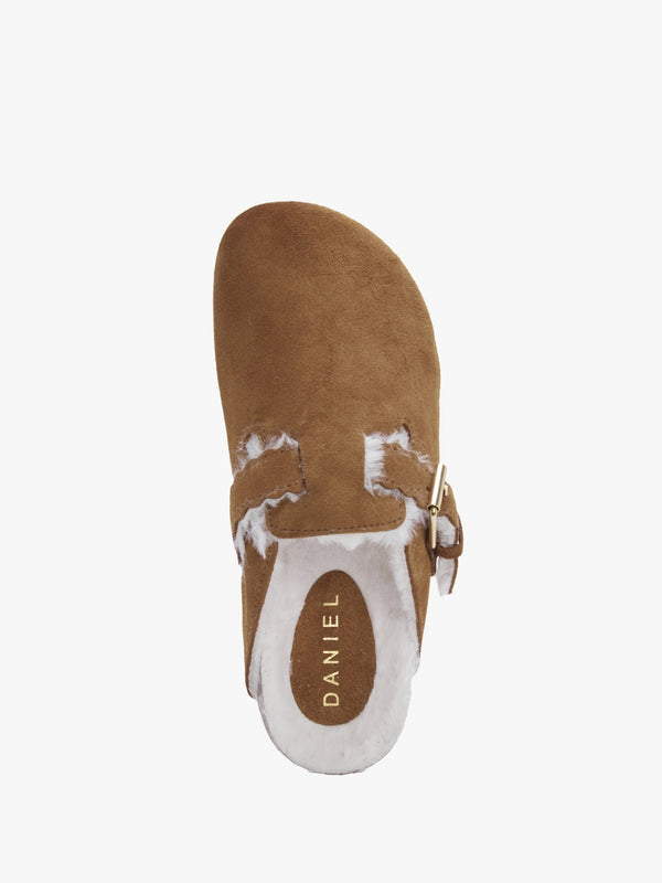 Iclog Shearl Tan Suede Clogs