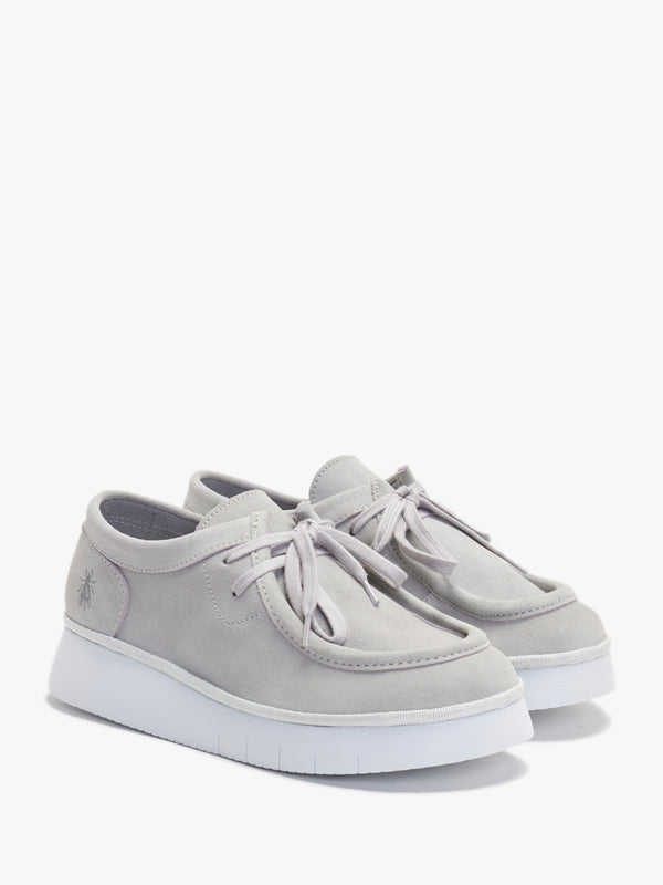 Ceza Light Grey Suede Lace Up Shoes