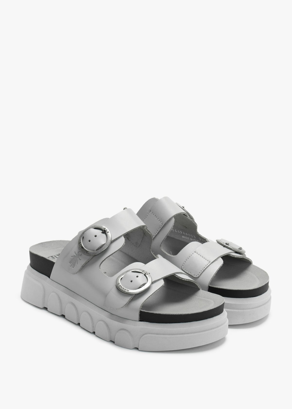Cide Cloud Leather Two Bar Slab Mules