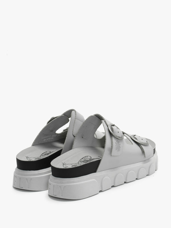 Cide Cloud Leather Two Bar Slab Mules