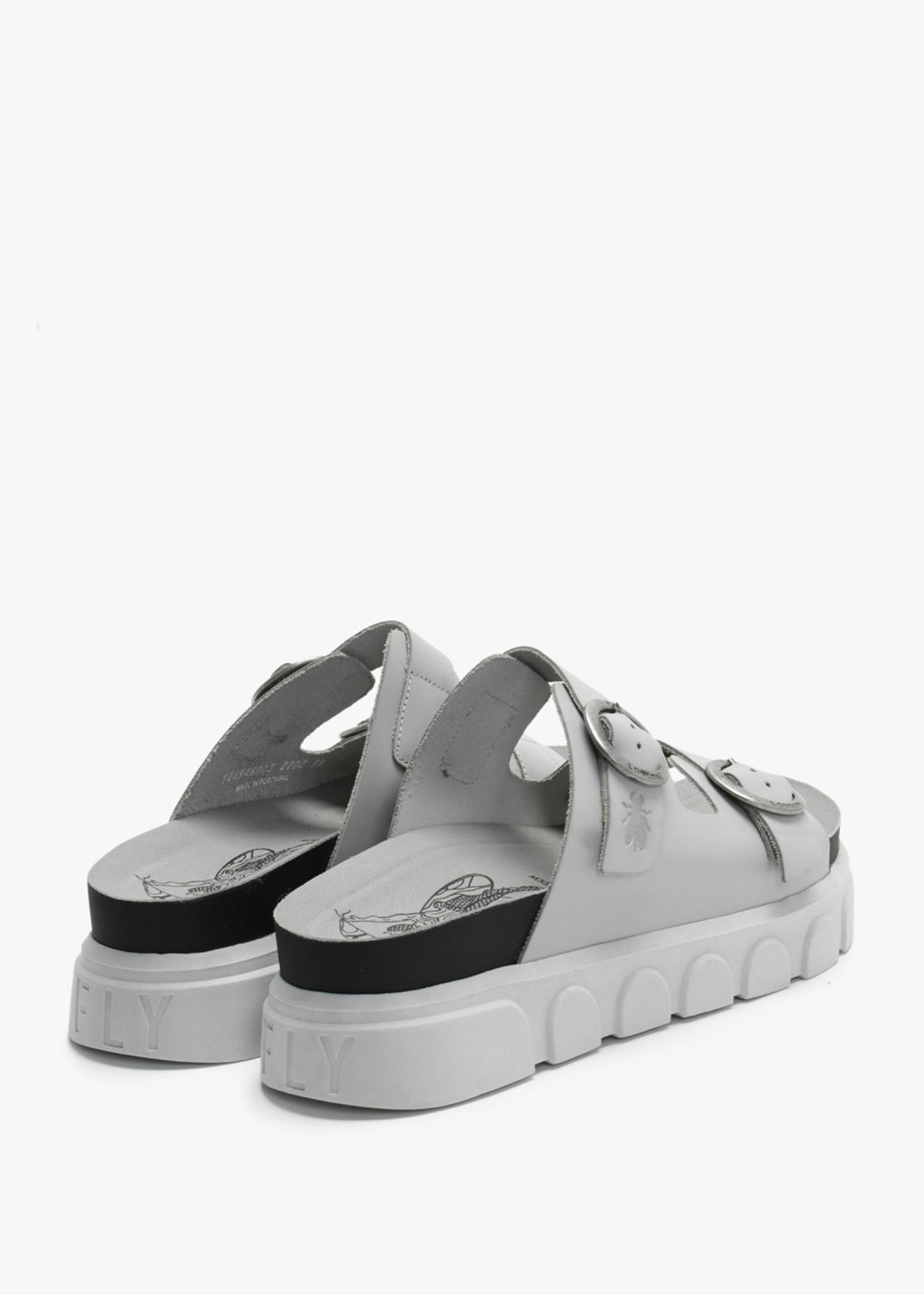 Cide Cloud Leather Two Bar Slab Mules