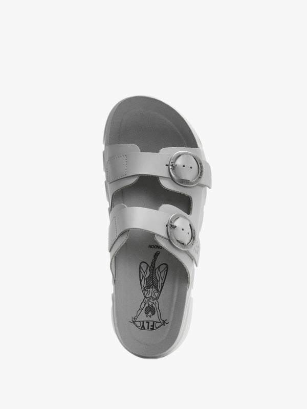 Cide Cloud Leather Two Bar Slab Mules