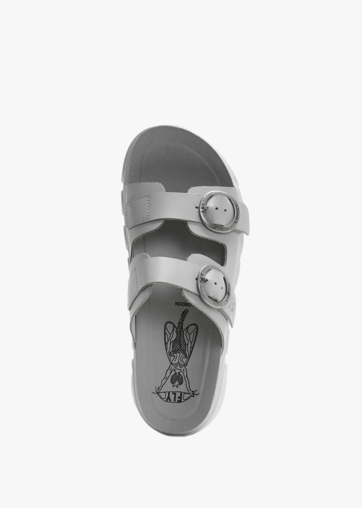 Cide Cloud Leather Two Bar Slab Mules