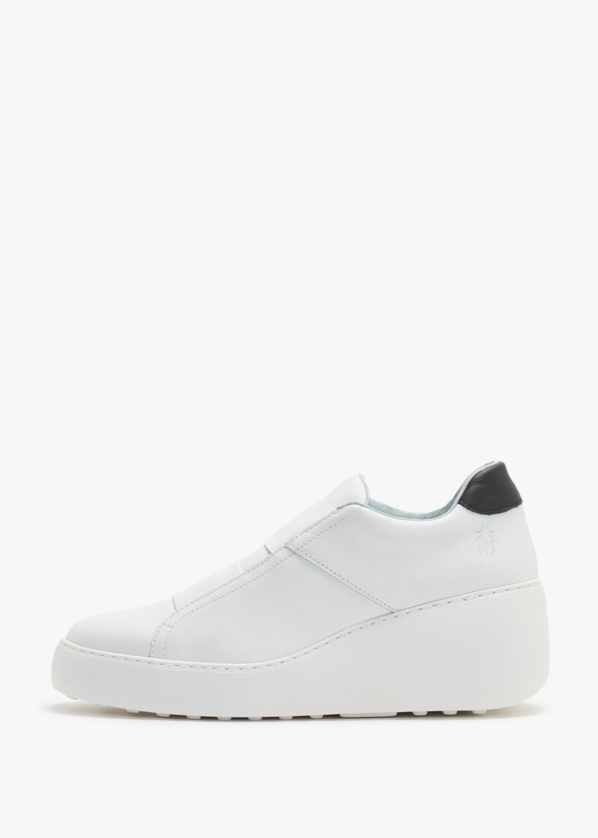 Dito White Leather Wedge Trainers