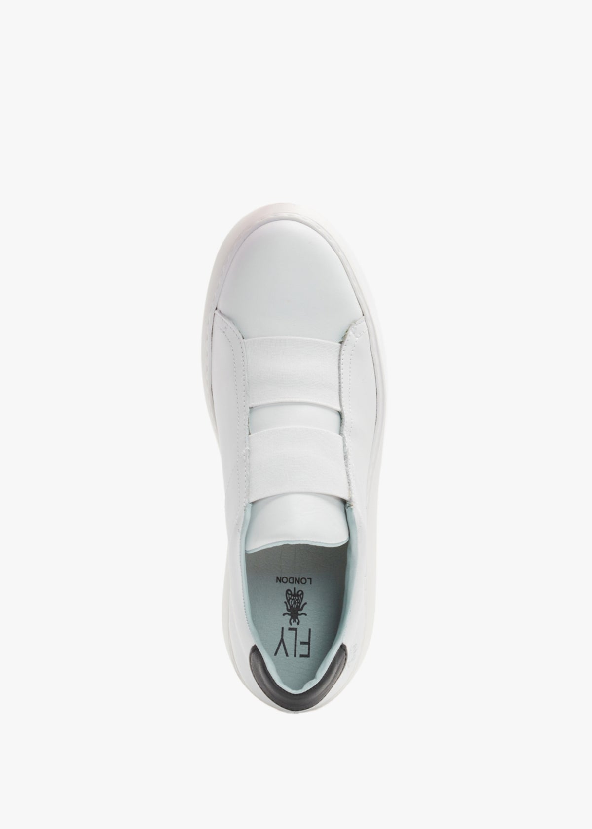 Dito White Leather Wedge Trainers