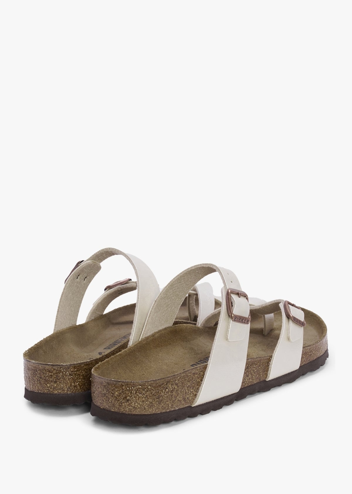 Mayari Birko-Flor Graceful Pearl White Toe Loop Sandals