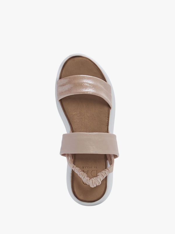 Nicco Nude Leather Flatform Sandals