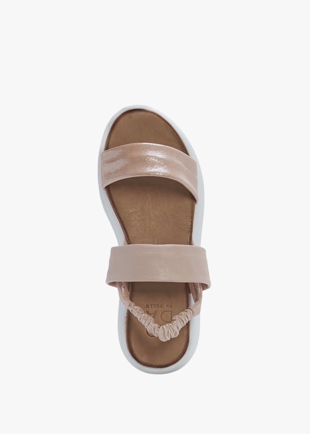 Nicco Nude Leather Flatform Sandals
