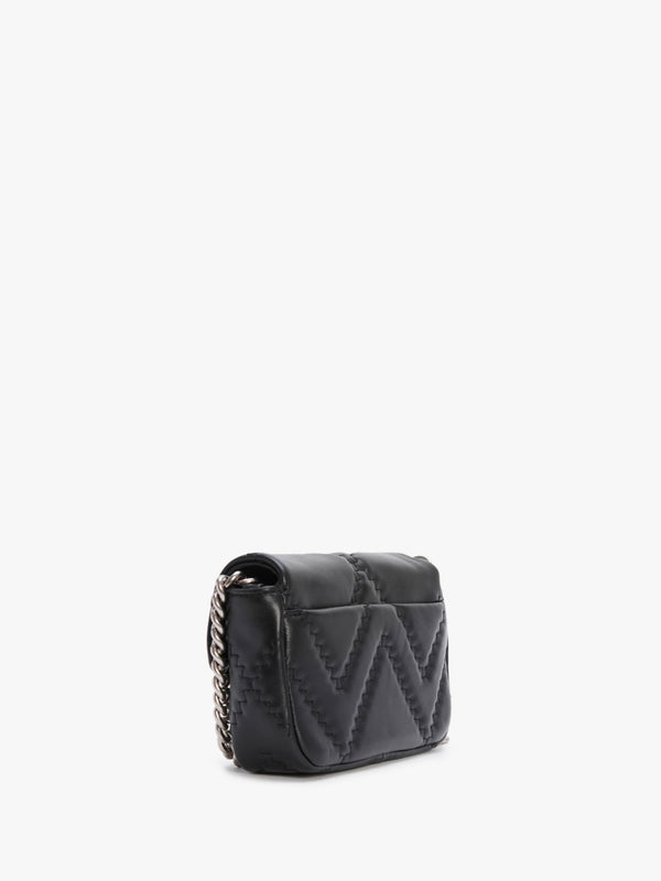 The Quilted Leather J Marc Mini Black Shoulder Bag