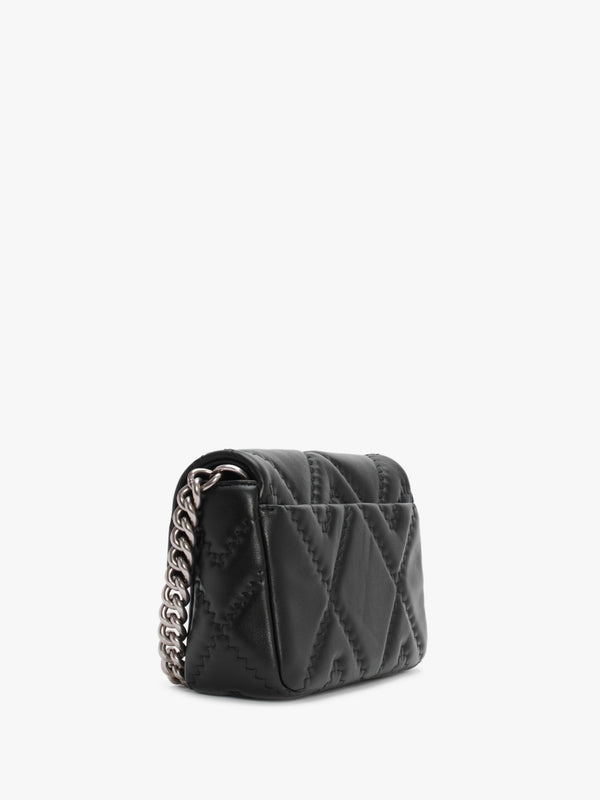 The Quilted Leather J Marc Black Shoulder Bag