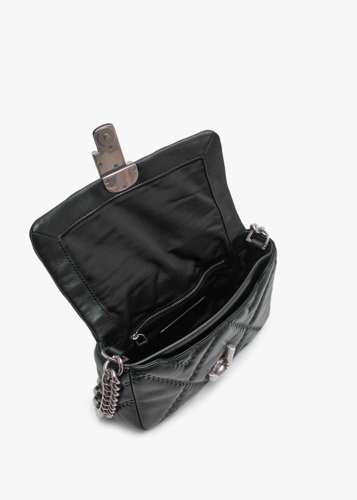 The Quilted Leather J Marc Black Shoulder Bag