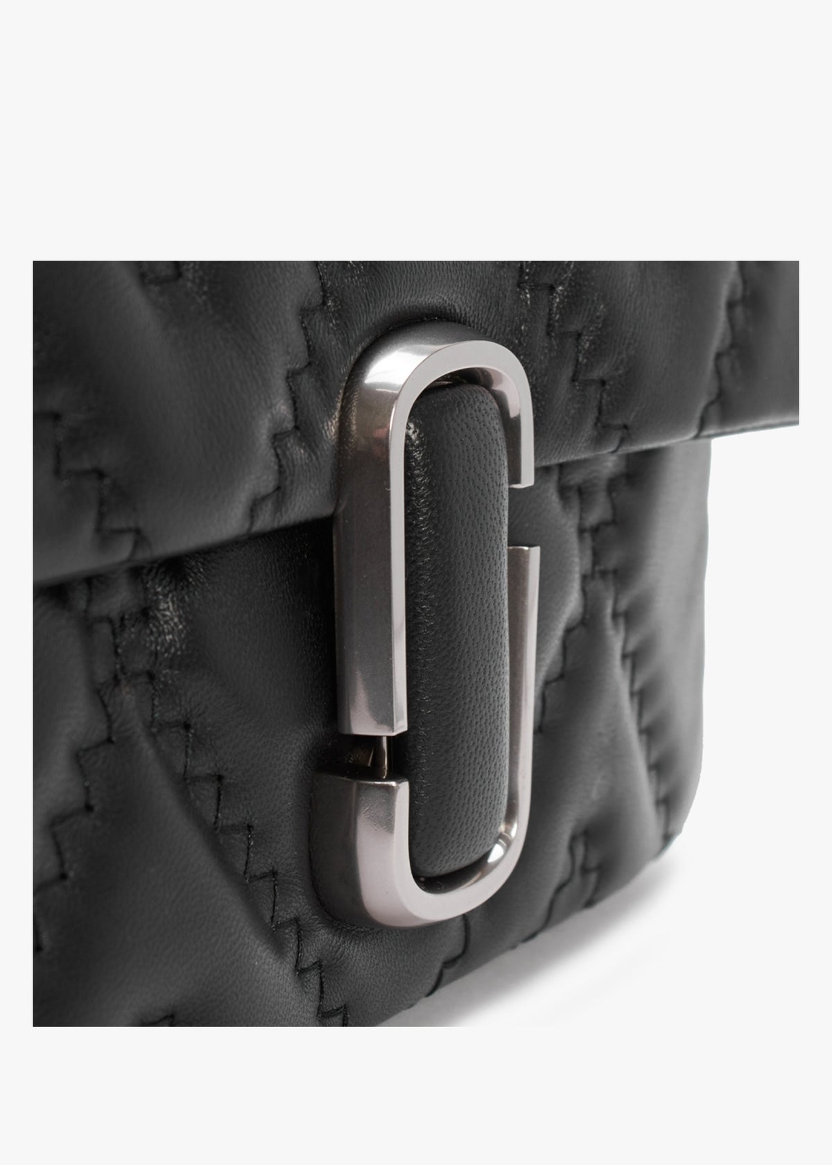 The Quilted Leather J Marc Black Shoulder Bag
