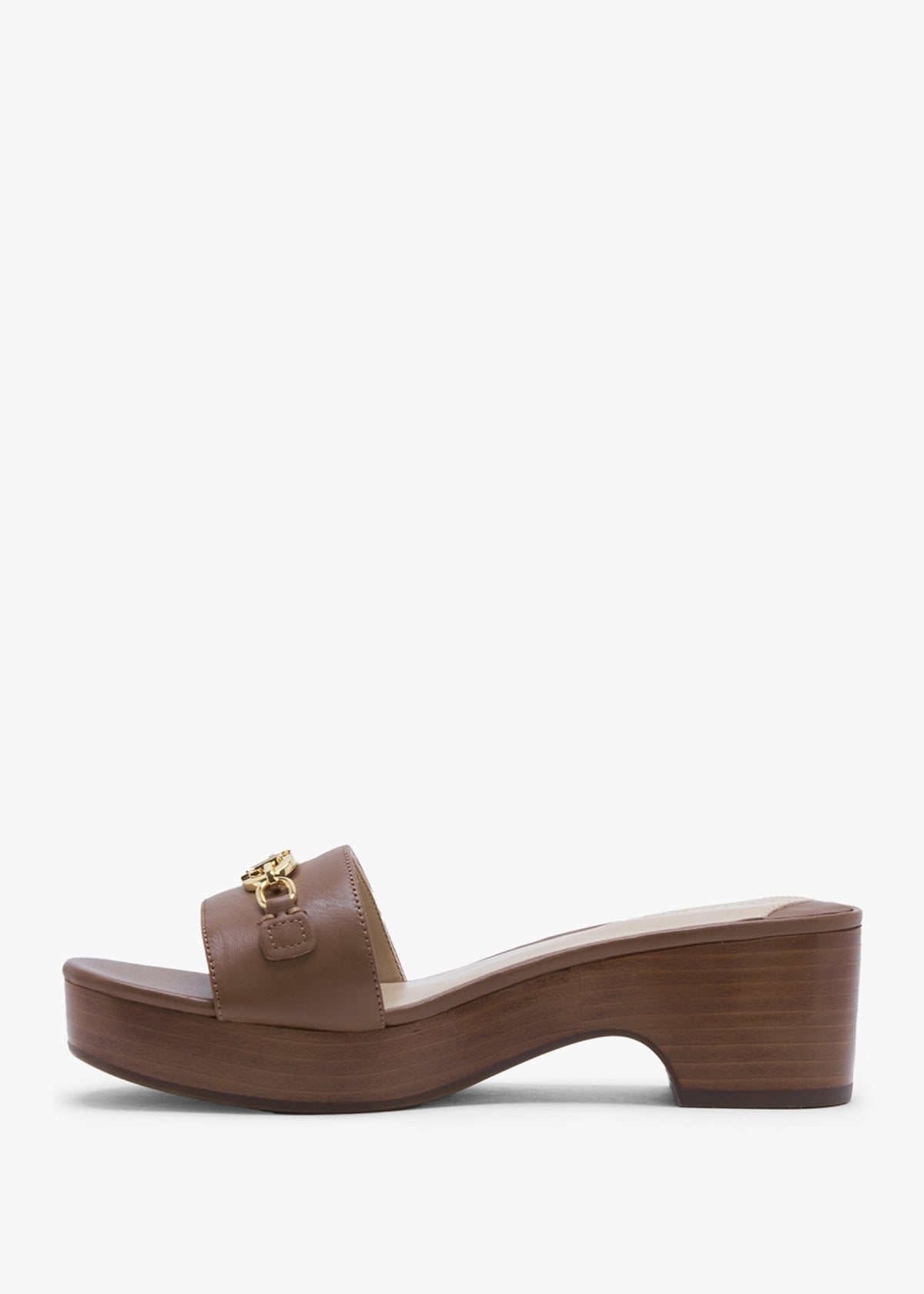 Roxanna Polo Tan Leather Heeled Mules