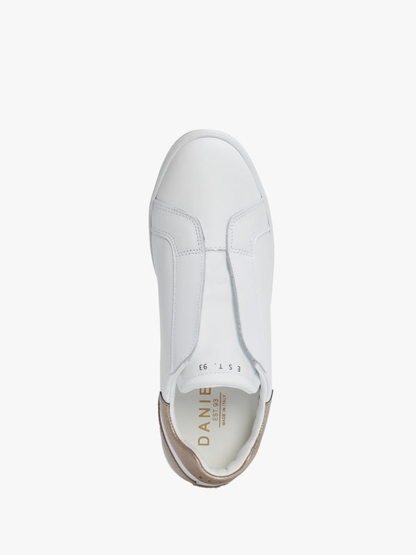 Sibslip Gold Leather Flatform Trainers